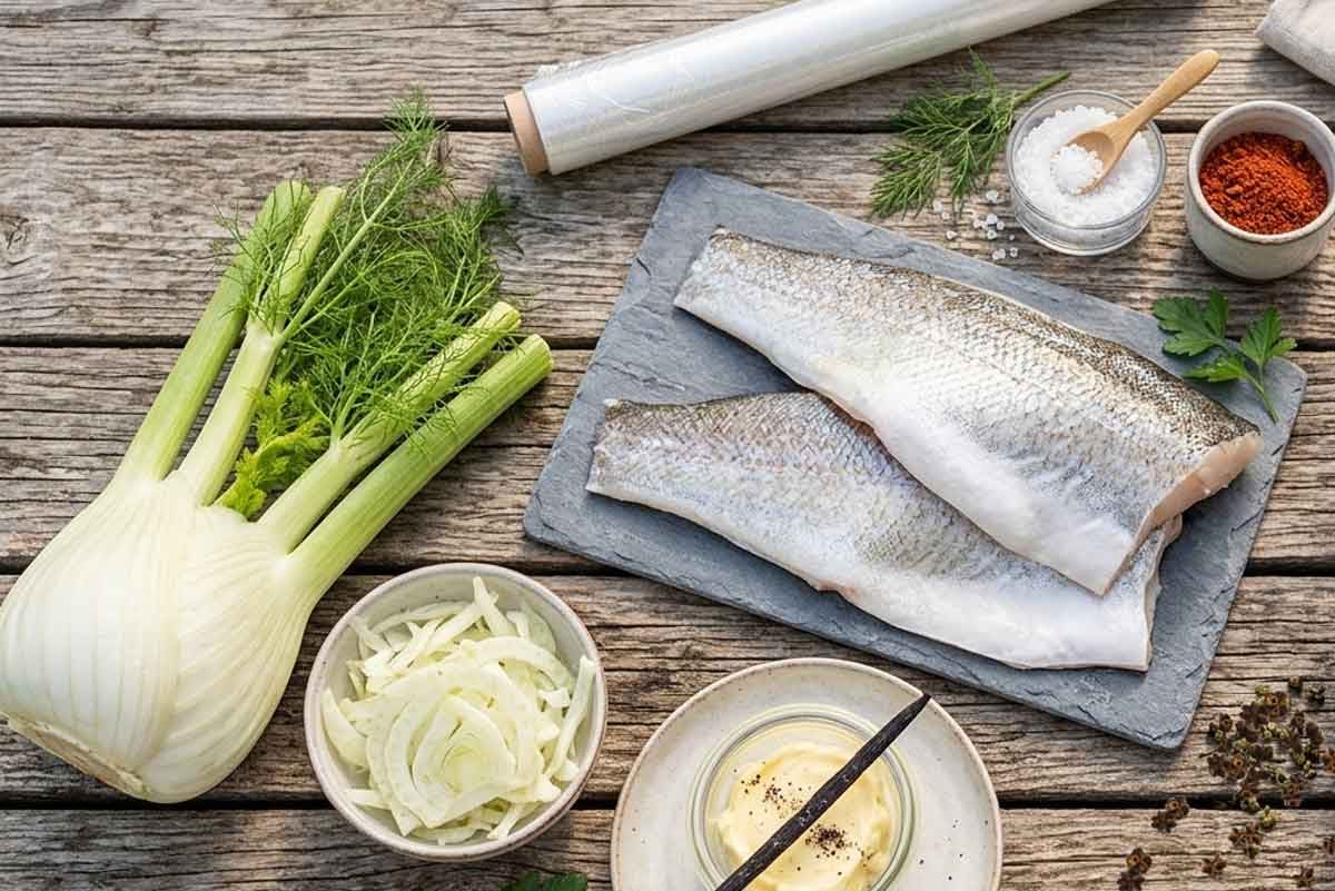 Confierter Skrei-Zutaten