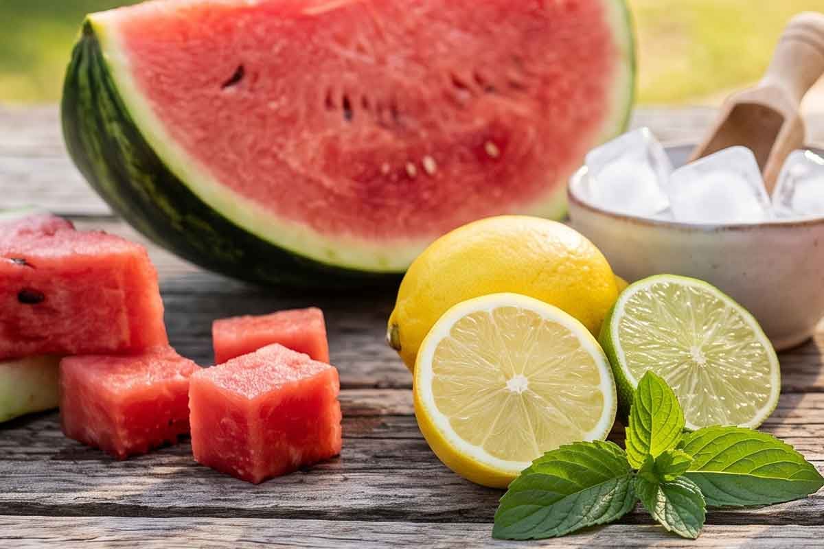 Wassermelonensaft-Zutaten