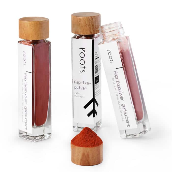 Paprikapulver geraeuchert roots Glas