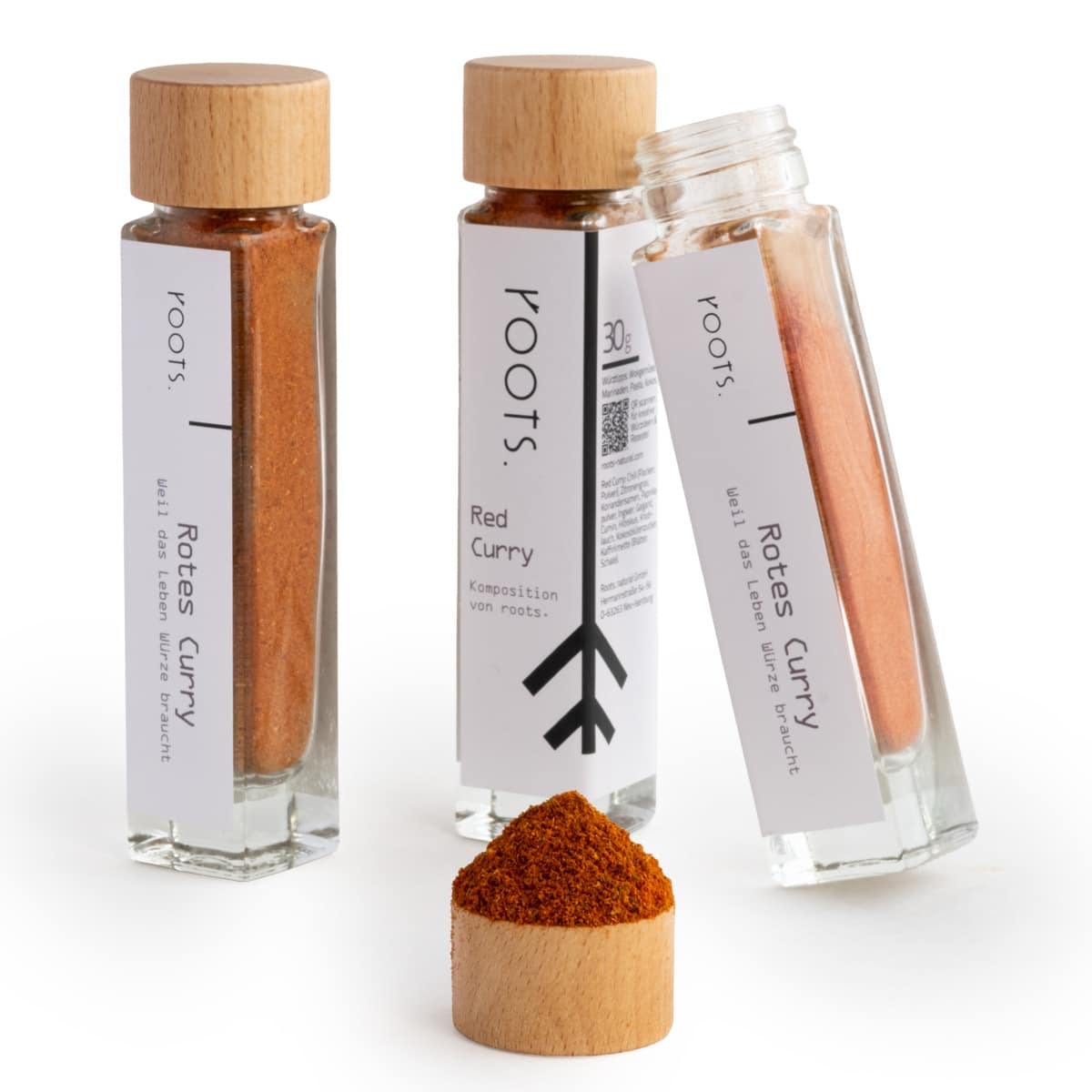 Rotes Currypulver kaufen im roots. Glas